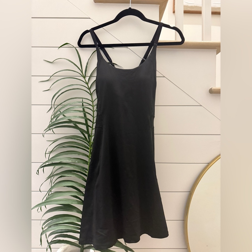 Black Tennis/Golf Dress. Adjustable straps, built in bra & shorts. SZ M